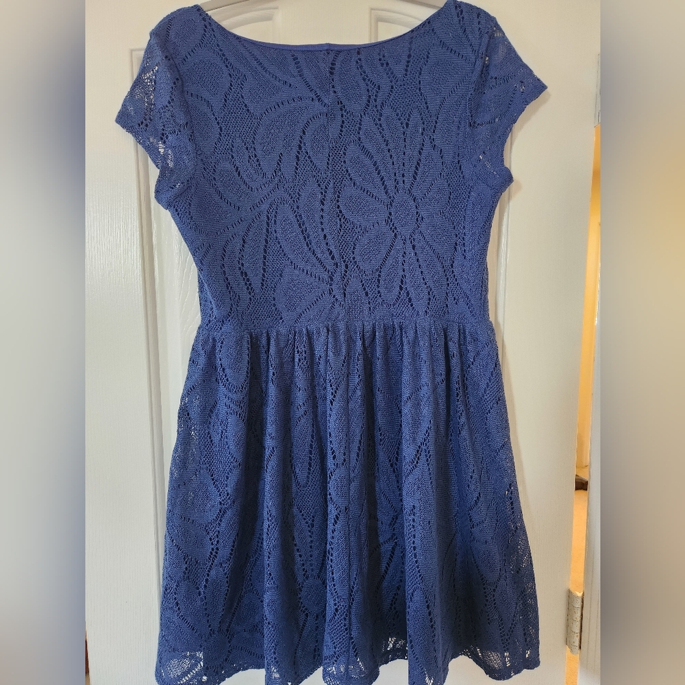 LC Lauren Conrad Lace Blue Dress